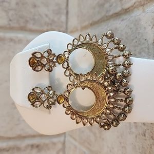 Anthropologie Ogie Gold Statement earrings